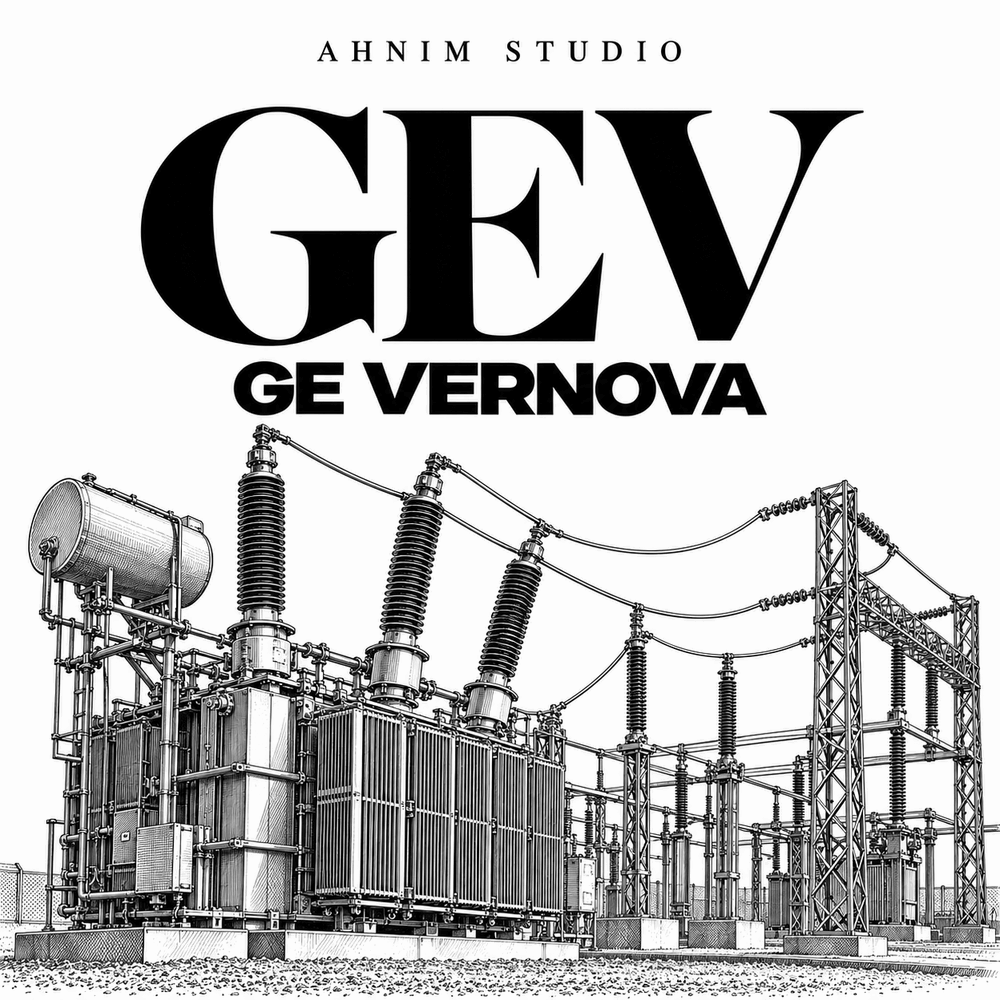 Black-and-white editorial illustration of high-voltage grid bushings, transformers and transmission equipment; not a photograph of a specific facility.